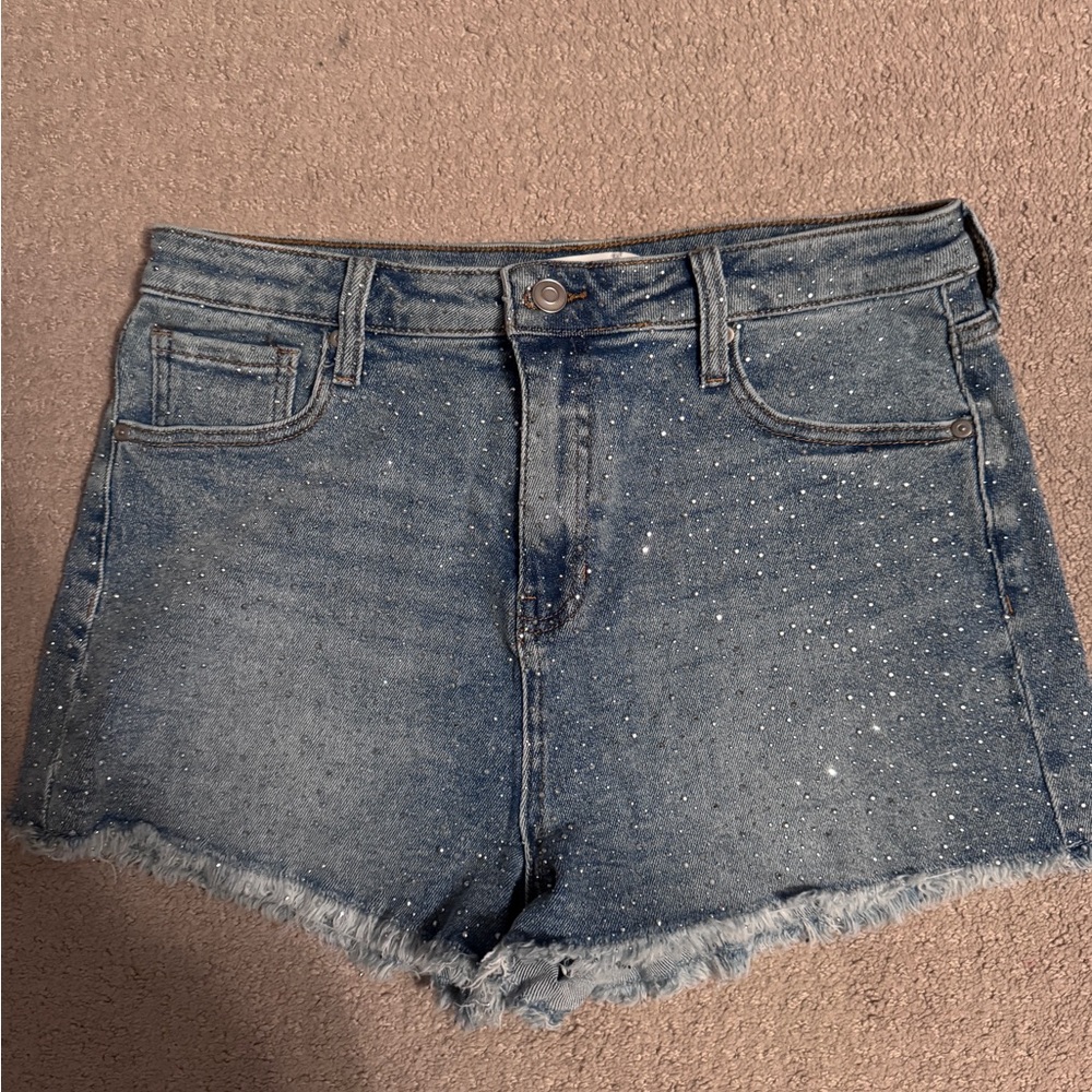 Altar'd State Sparkly Jean Shorts